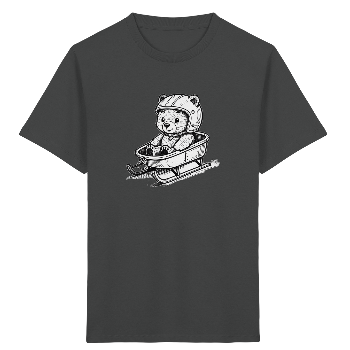 Teddybär im Schlitten: Abenteuerlust pur! - Kinder Bio T-Shirt