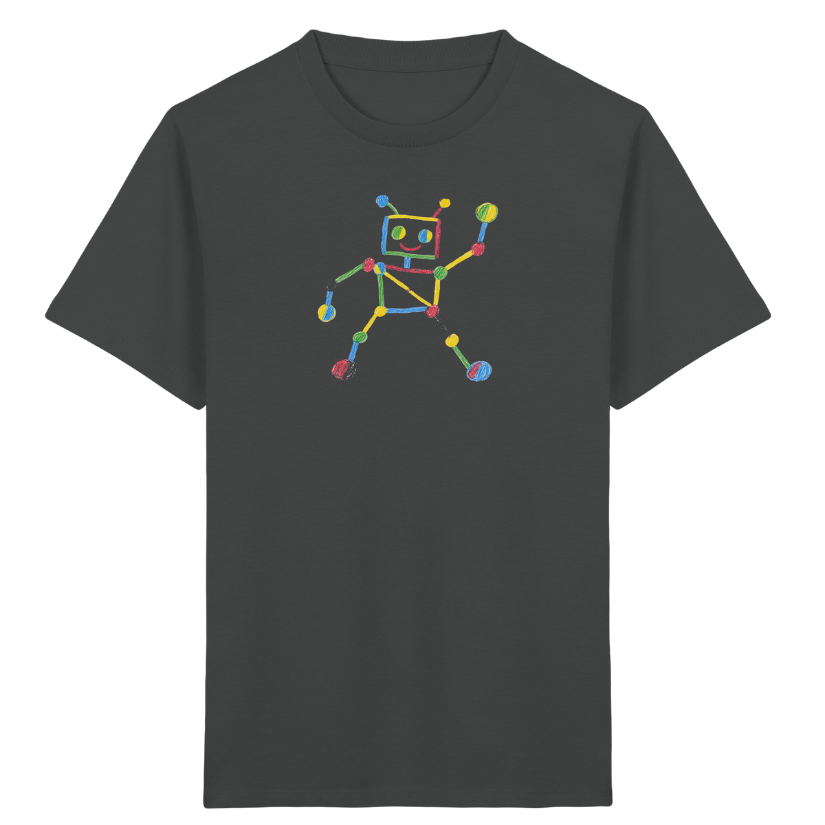 Farbpunkt Roboter Kinder Shirt - Kinder Bio T-Shirt