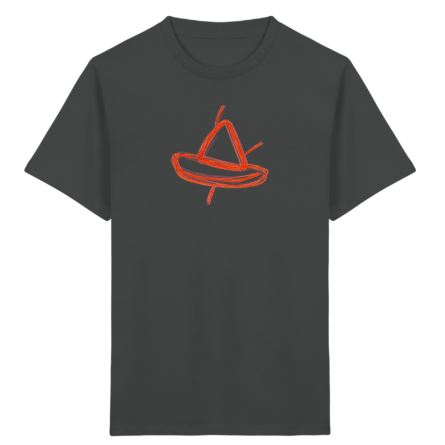 Orange Schleifenboot Kinderkritzel - Kinder Bio T-Shirt