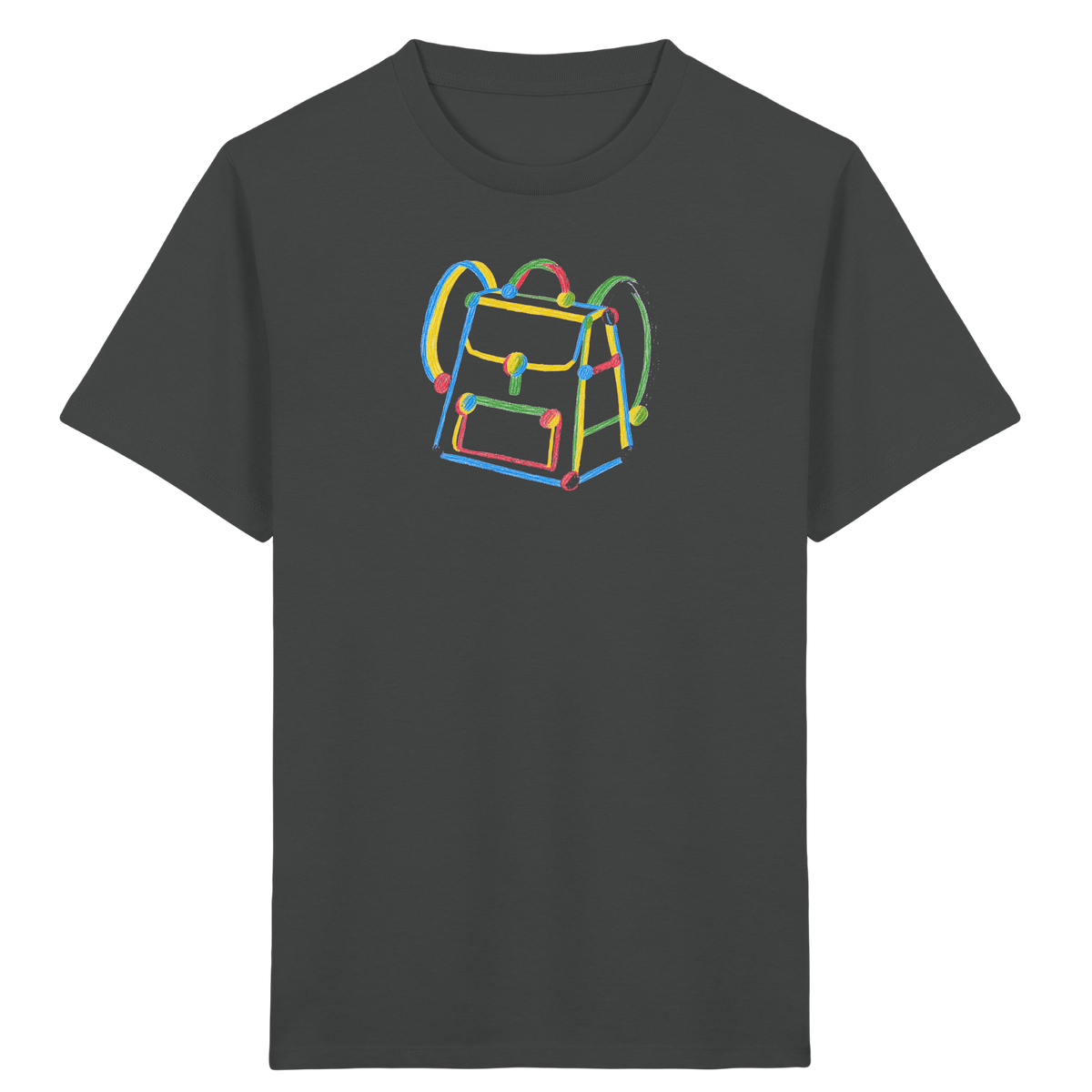 Bunter Kritzel Rucksack - Kinder Bio T-Shirt