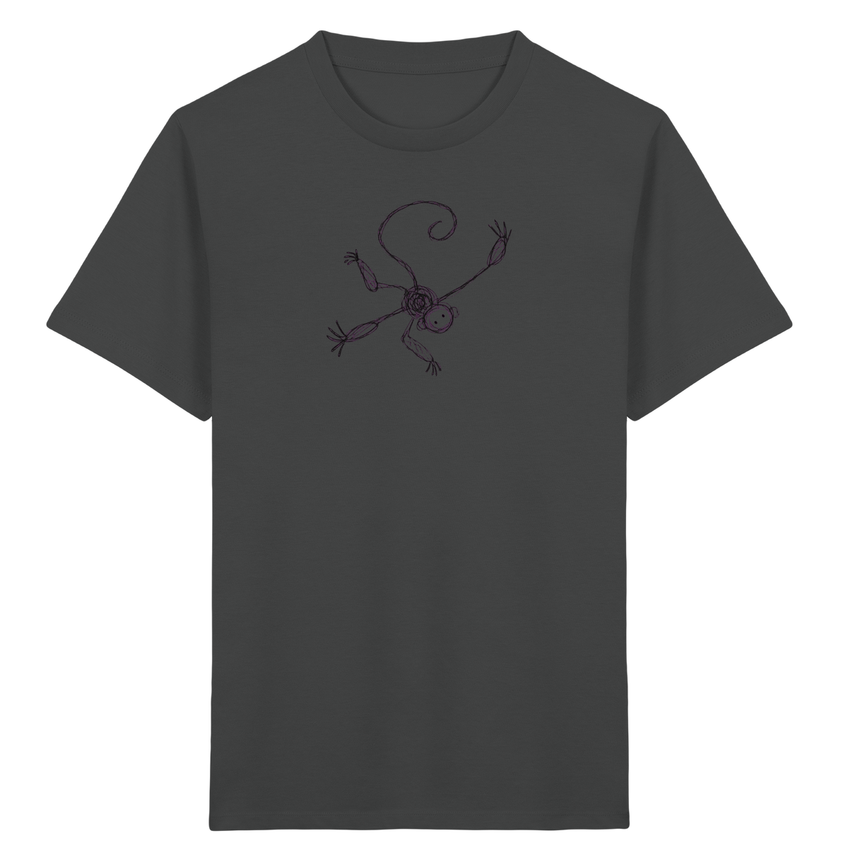 Affe von oben gezeichnet - Kinder Bio T-Shirt