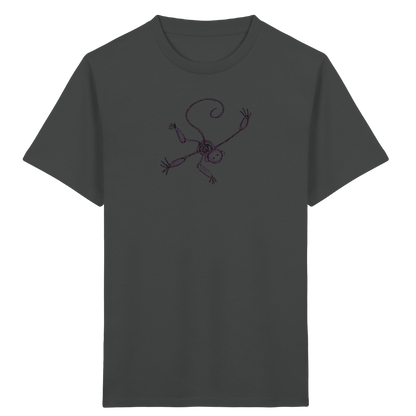 Affe von oben gezeichnet - Kinder Bio T-Shirt