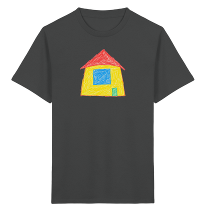 Sonnengelbes Giebelhaus Kinder T-Shirt - Kinder Bio T-Shirt