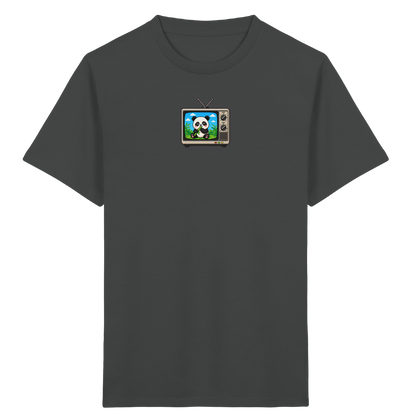 Pixel Panda Fernsehen: Retro Kinder T-Shirt - Kinder Bio T-Shirt