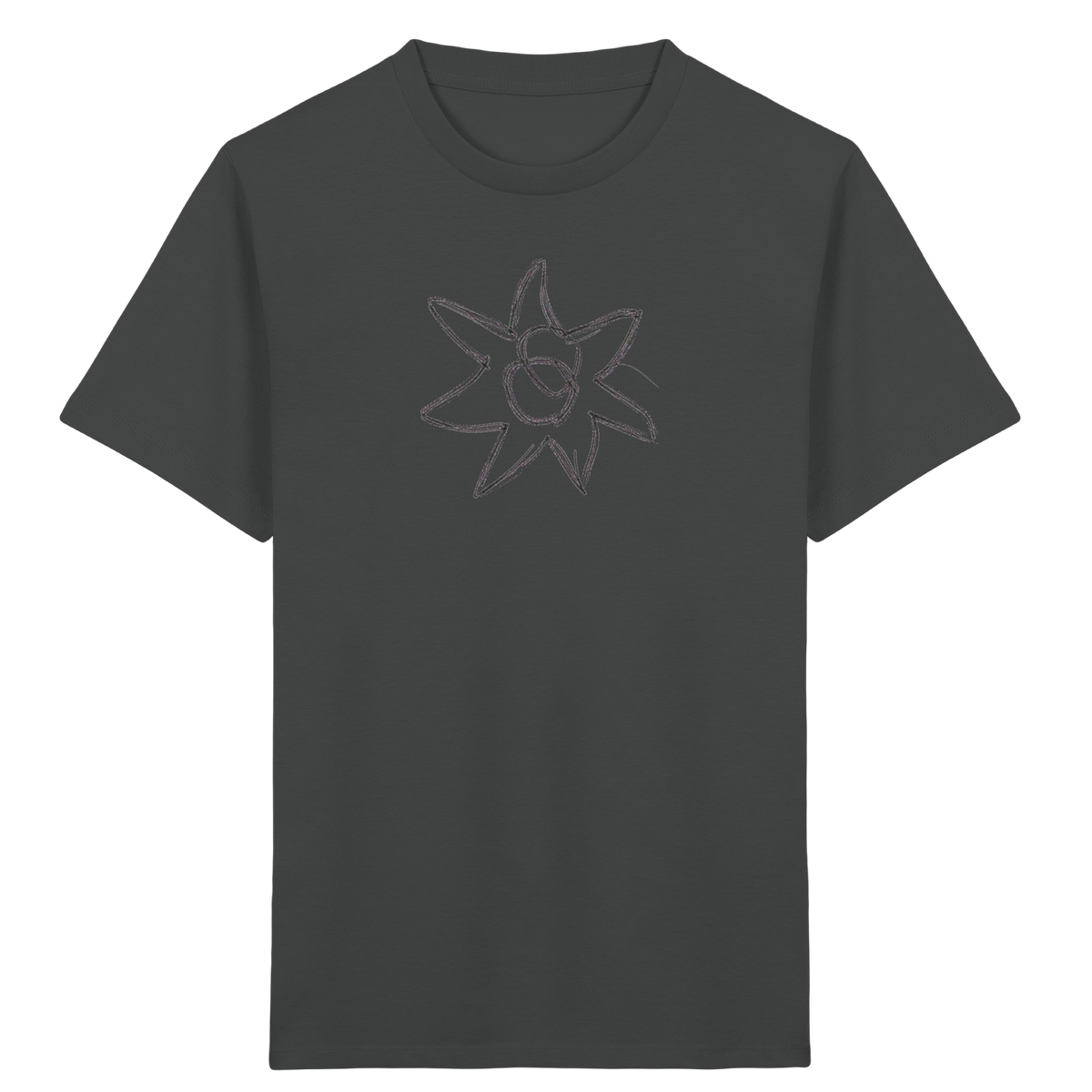 Kohlegrauer Wackelstern für Kinder - Kinder Bio T-Shirt