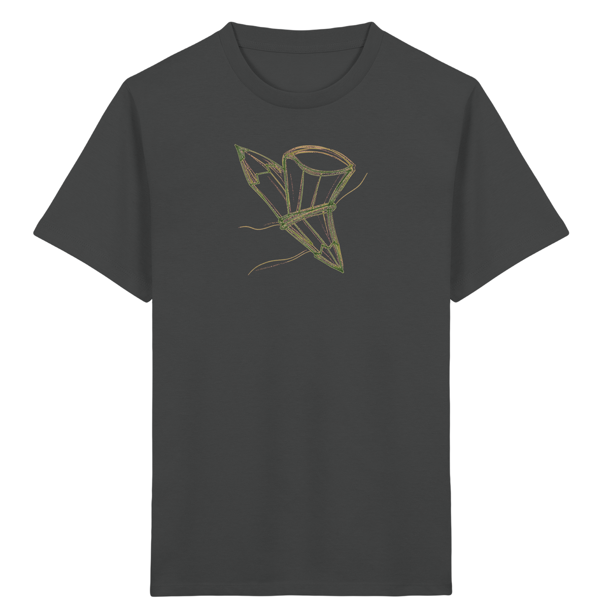 Waldgrüne Bleistift-Schultüte - Kinder Bio T-Shirt