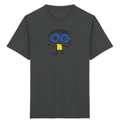 Kritzelkopf mit Riesenbrille - Kinder Bio T-Shirt