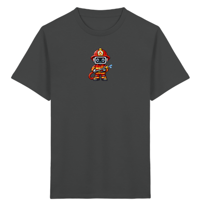Pixel-Feuerwehrmann: Roboter-Action-T-Shirt - Kinder T-Shirt