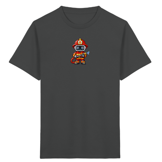 Pixel-Feuerwehrmann: Roboter-Action-T-Shirt - Kinder T-Shirt