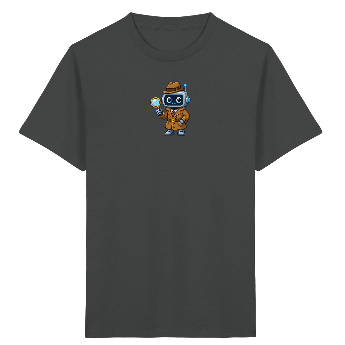 Pixel Detektiv Roboter T-Shirt für Kinder - Kinder T-Shirt