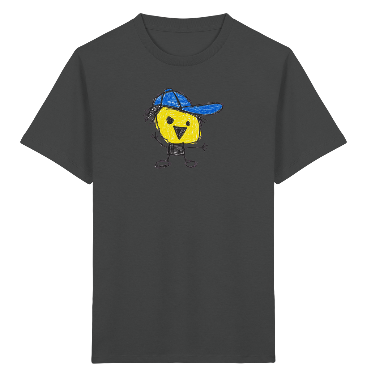 Kritzelkopf mit schiefer Mütze - Kinder Bio T-Shirt