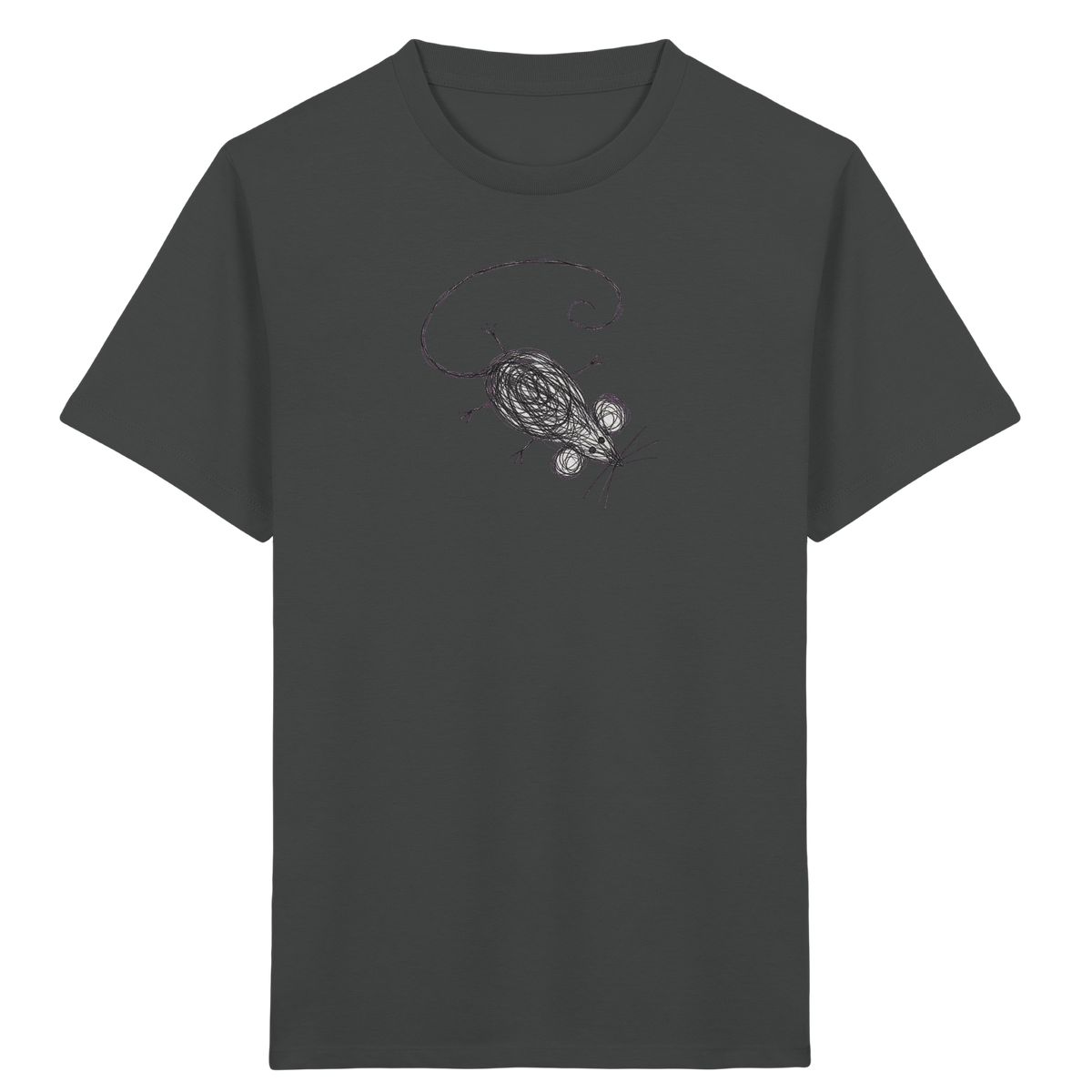 Maus von oben Kinderzeichnung - Kinder Bio T-Shirt