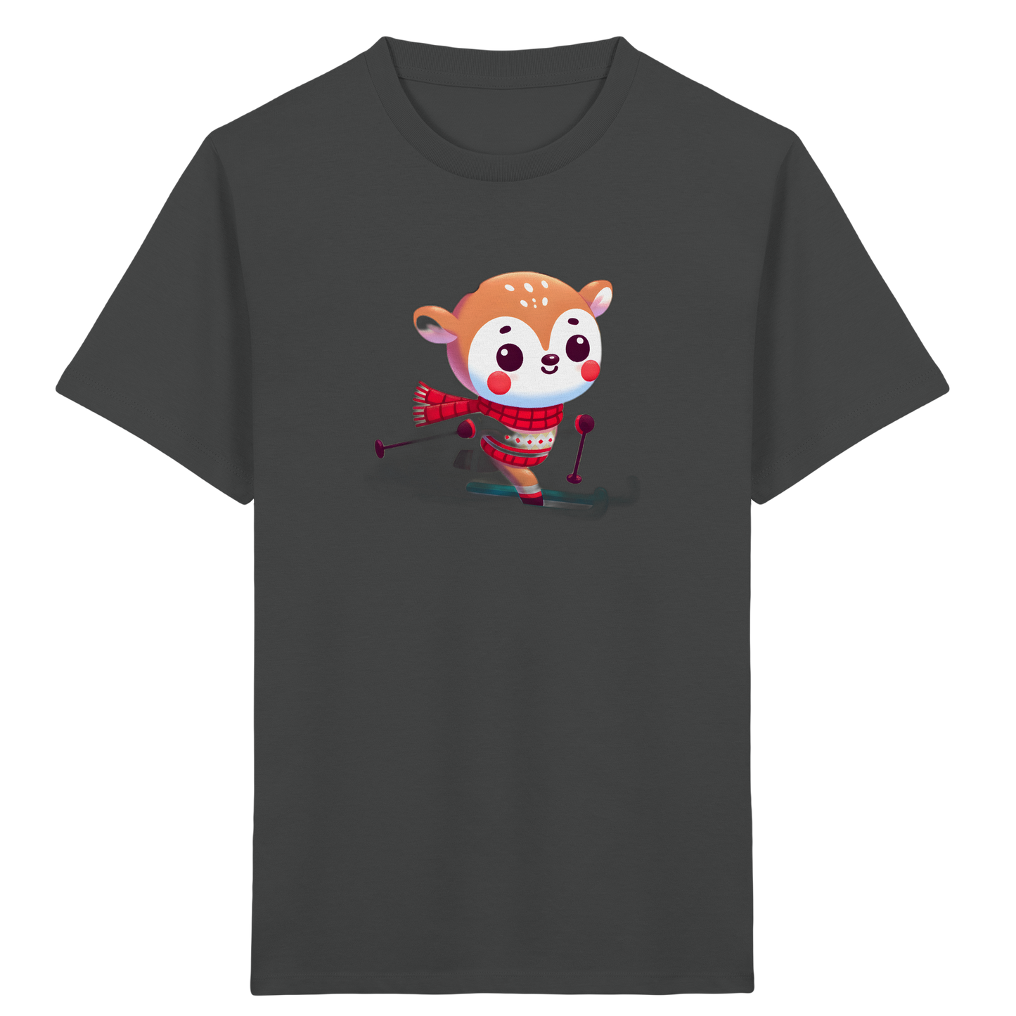 Niedliches Rehkitz auf Skiern T-Shirt