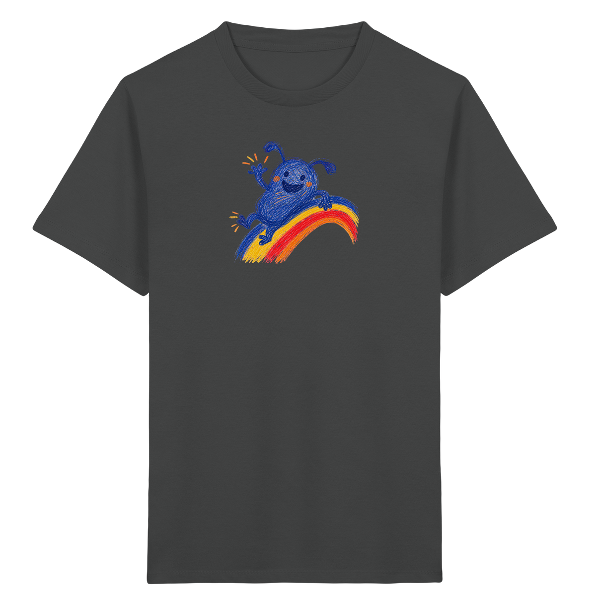 Regenbogenracker Kritzelmonster Kinder Shirt - Kinder Bio T-Shirt