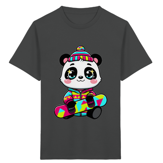 Panda-Snowboarder: Winter-Abenteuer Shirt - Kinder Bio T-Shirt