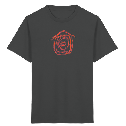 Mandarinenoranges Spiralenhaus Kinder T-Shirt - Kinder Bio T-Shirt