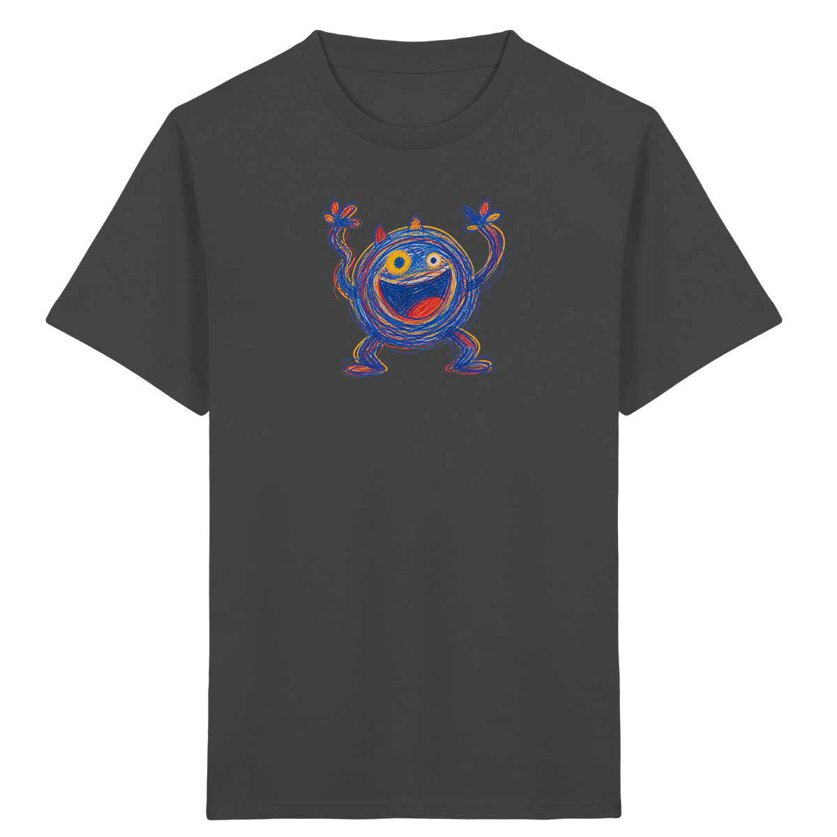 Fröhliches Wirbelmonster Shirt - Kinder Bio T-Shirt