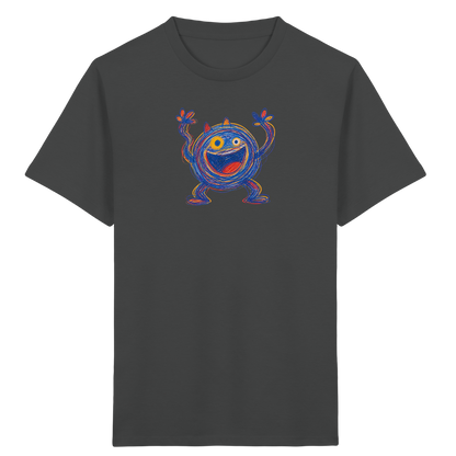 Fröhliches Wirbelmonster Shirt - Kinder Bio T-Shirt