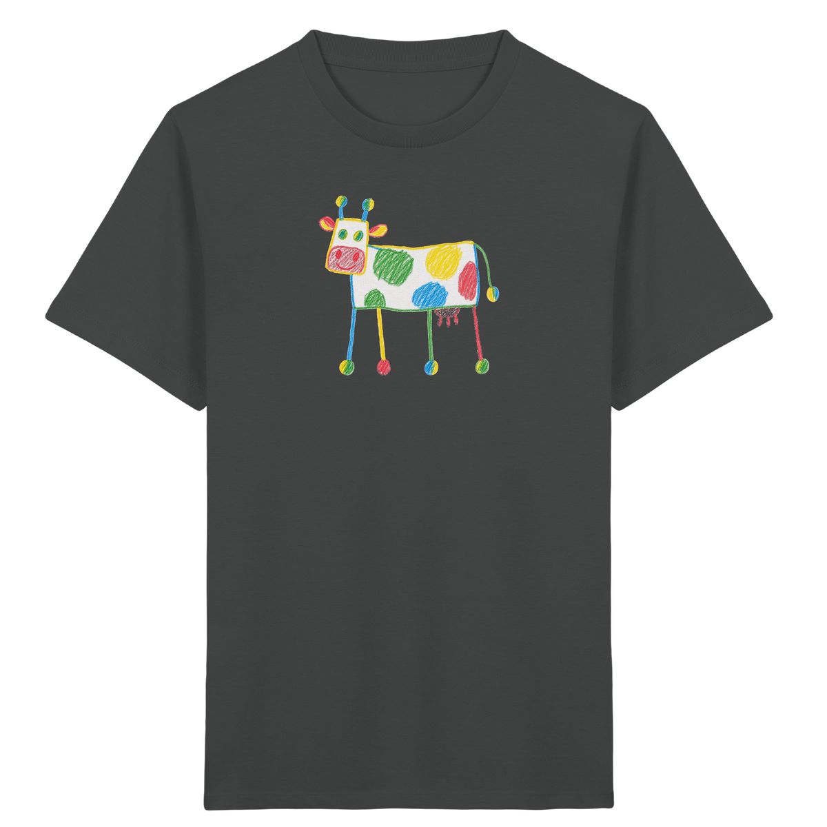 Bunte Farbpunkt Kuh - Kinder Bio T-Shirt