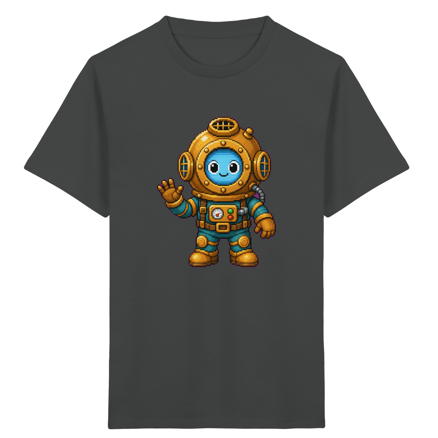 Pixel-Taucher: Goldener Helm Kinder T-Shirt - Kinder T-Shirt