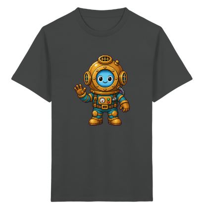 Pixel-Taucher: Goldener Helm Kinder T-Shirt - Kinder Bio T-Shirt