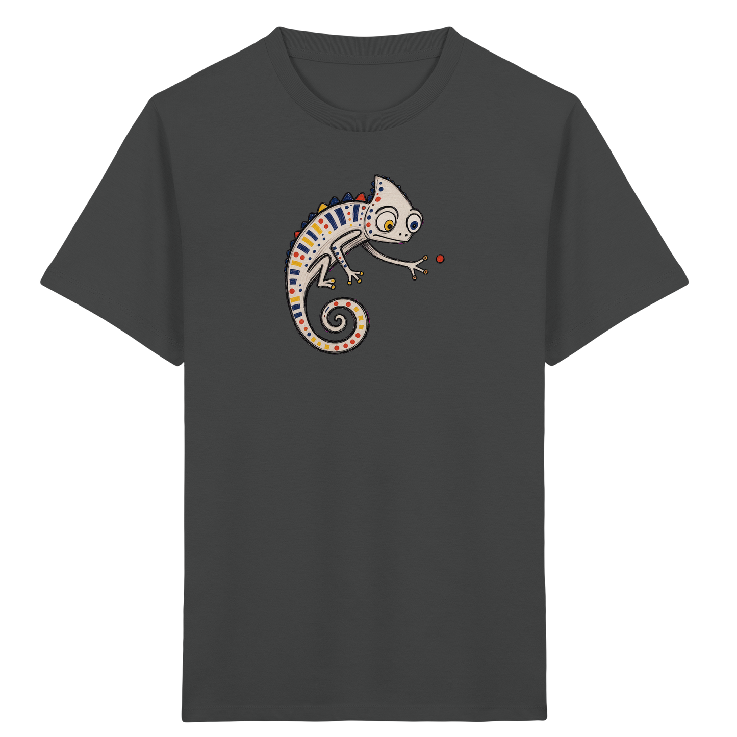 Verspieltes Chamäleon Kinder T-Shirt bunt - Kinder Bio T-Shirt