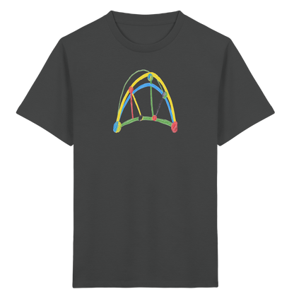 Bunte Brücke aus Farbpunkten - Kinder Bio T-Shirt