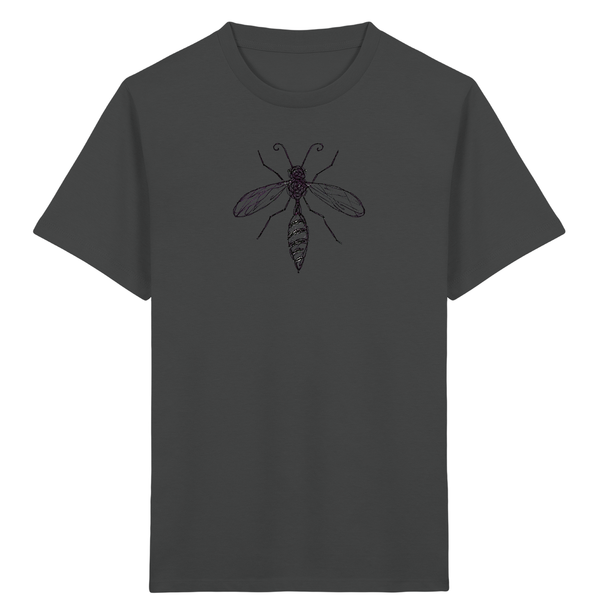 Wespe von oben gezeichnet - Kinder Bio T-Shirt
