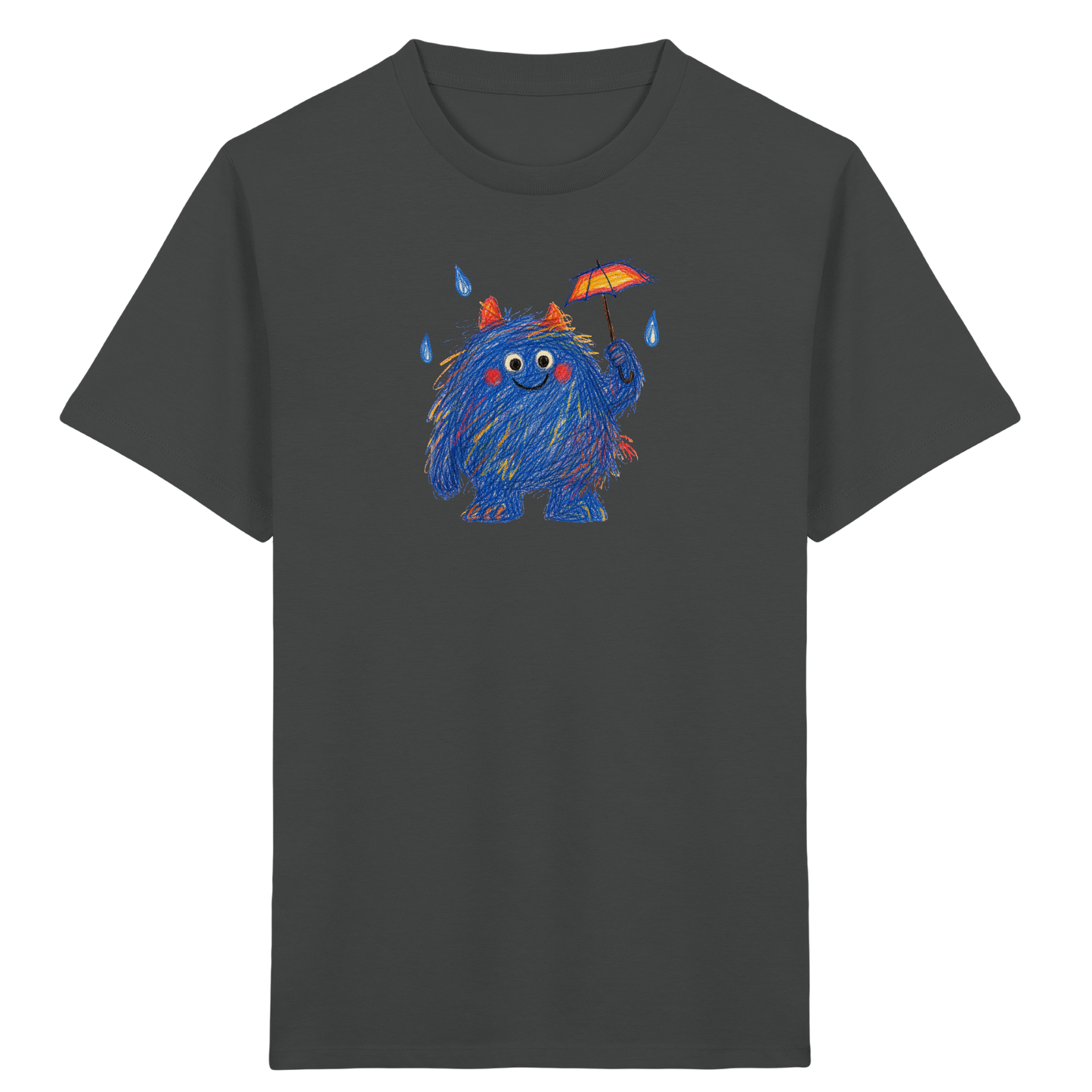 Regenschirmzottel im Regen - Kinder Bio T-Shirt