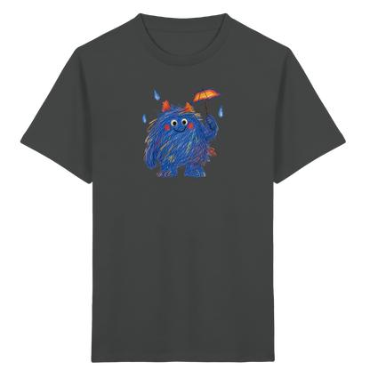 Regenschirmzottel im Regen - Kinder Bio T-Shirt