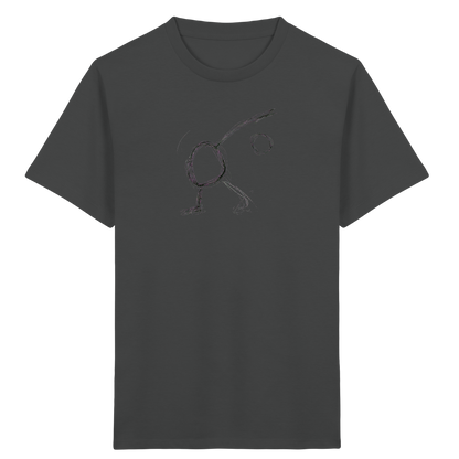 Schwarzer Linienmensch Kinder T-Shirt - Kinder Bio T-Shirt