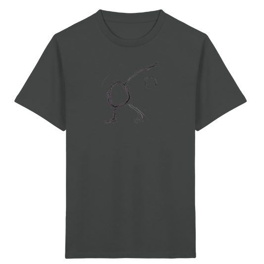 Schwarzer Linienmensch Kinder T-Shirt - Kinder Bio T-Shirt