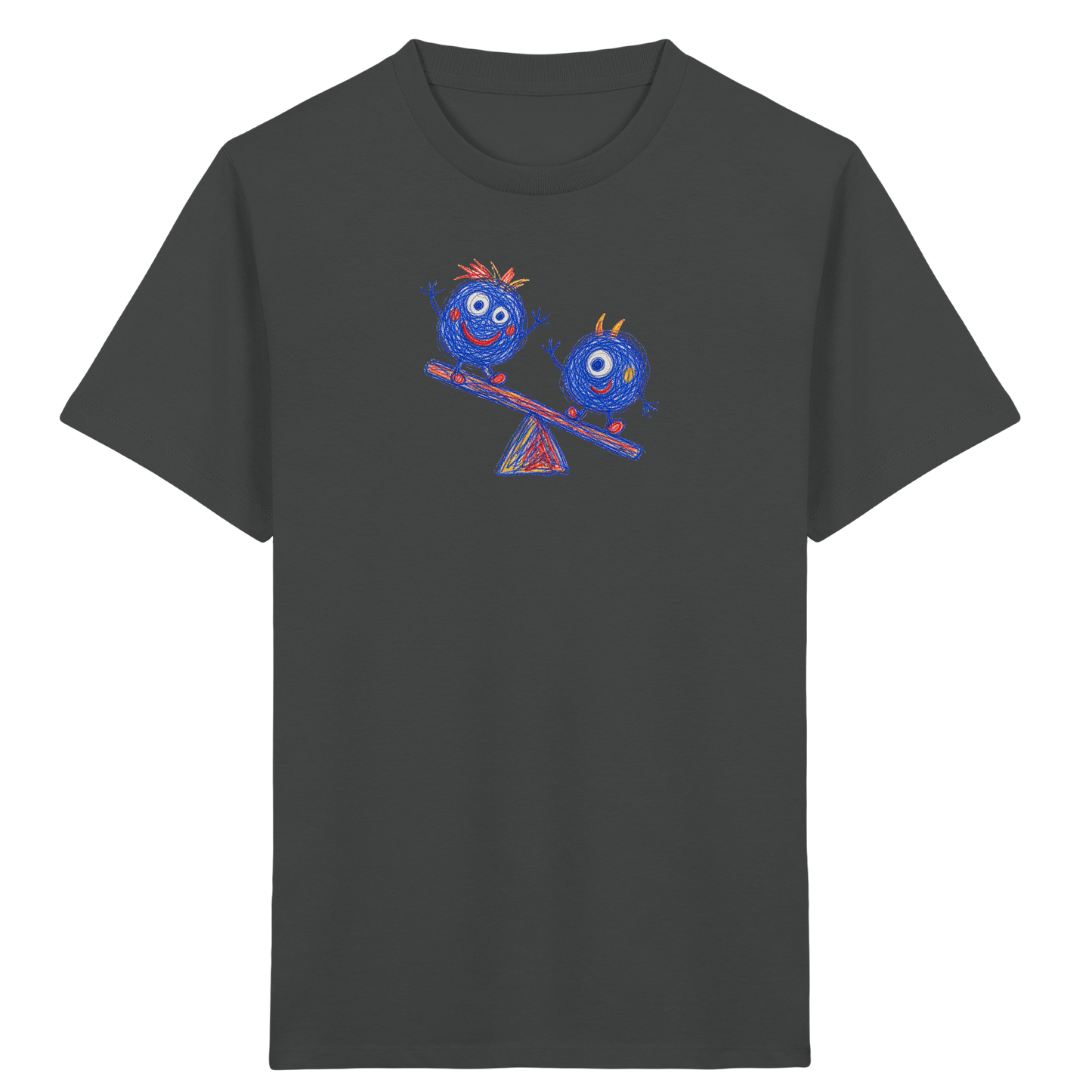 Wippenwuschel auf der Wippe - Kinder Bio T-Shirt
