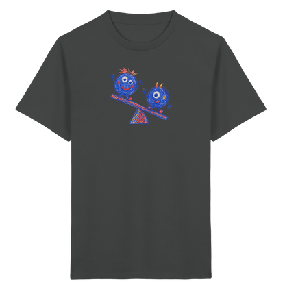 Wippenwuschel auf der Wippe - Kinder Bio T-Shirt