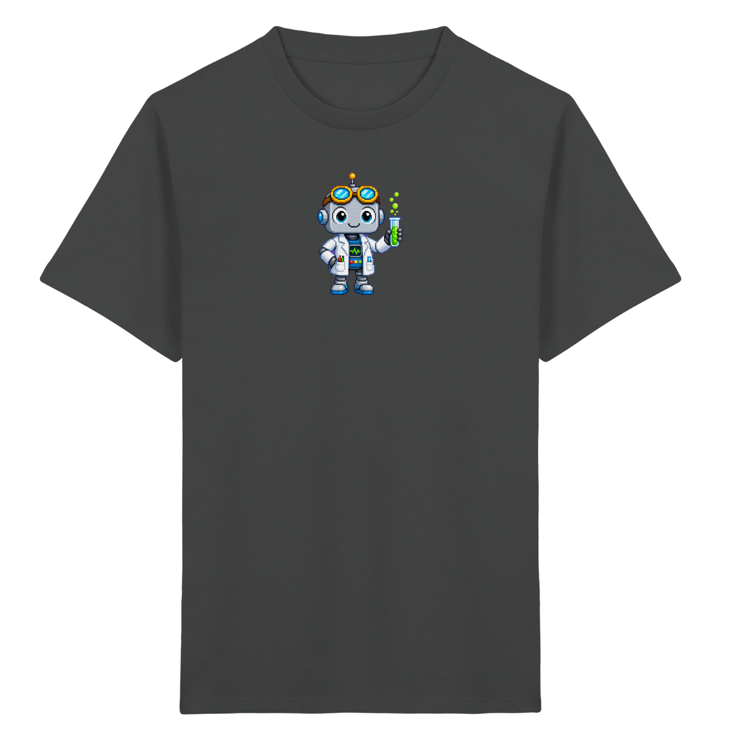 Pixel Roboter Wissenschaftler: Fröhliches Kinder T-Shirt - Kinder T-Shirt
