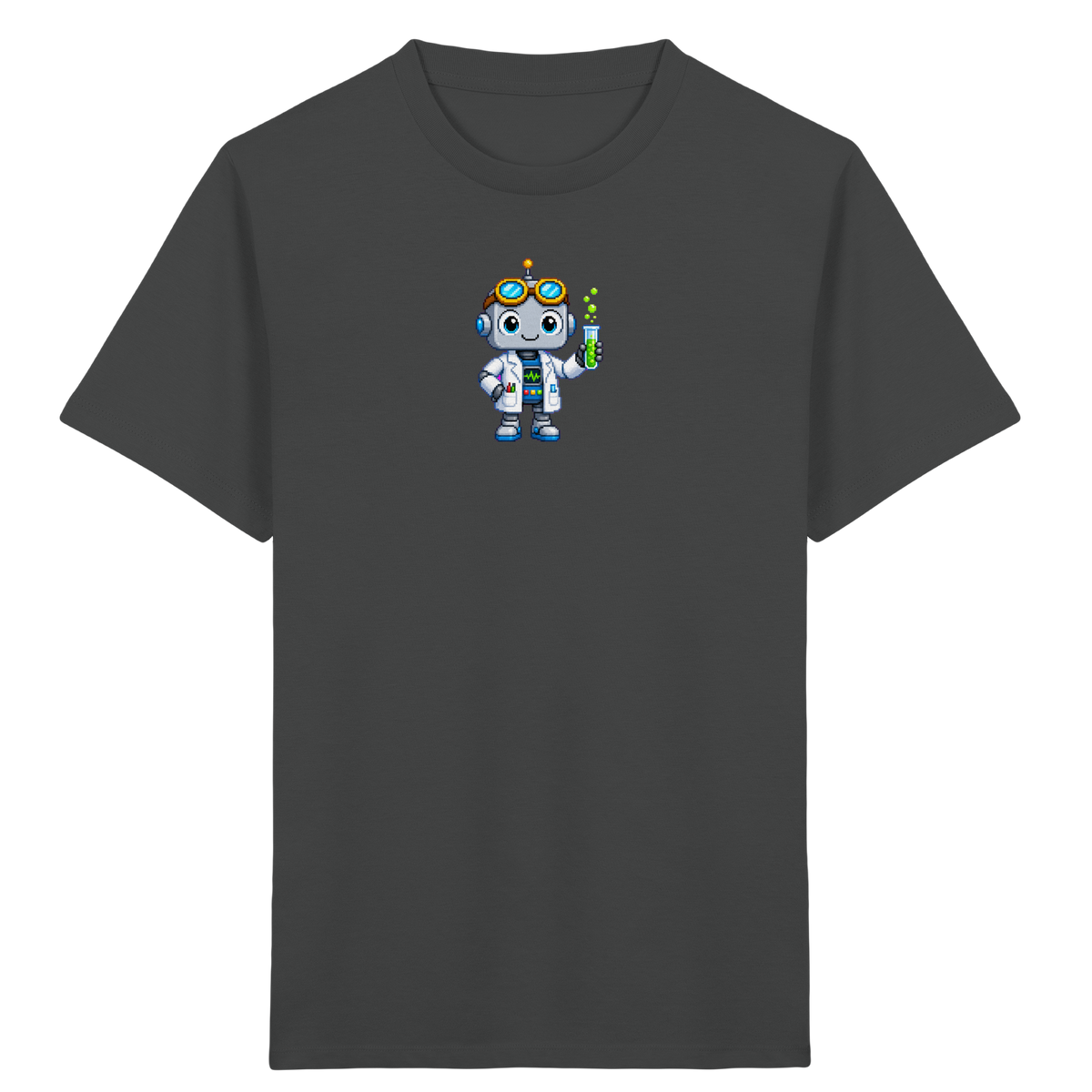 Pixel Roboter Wissenschaftler: Fröhliches Kinder T-Shirt - Kinder T-Shirt
