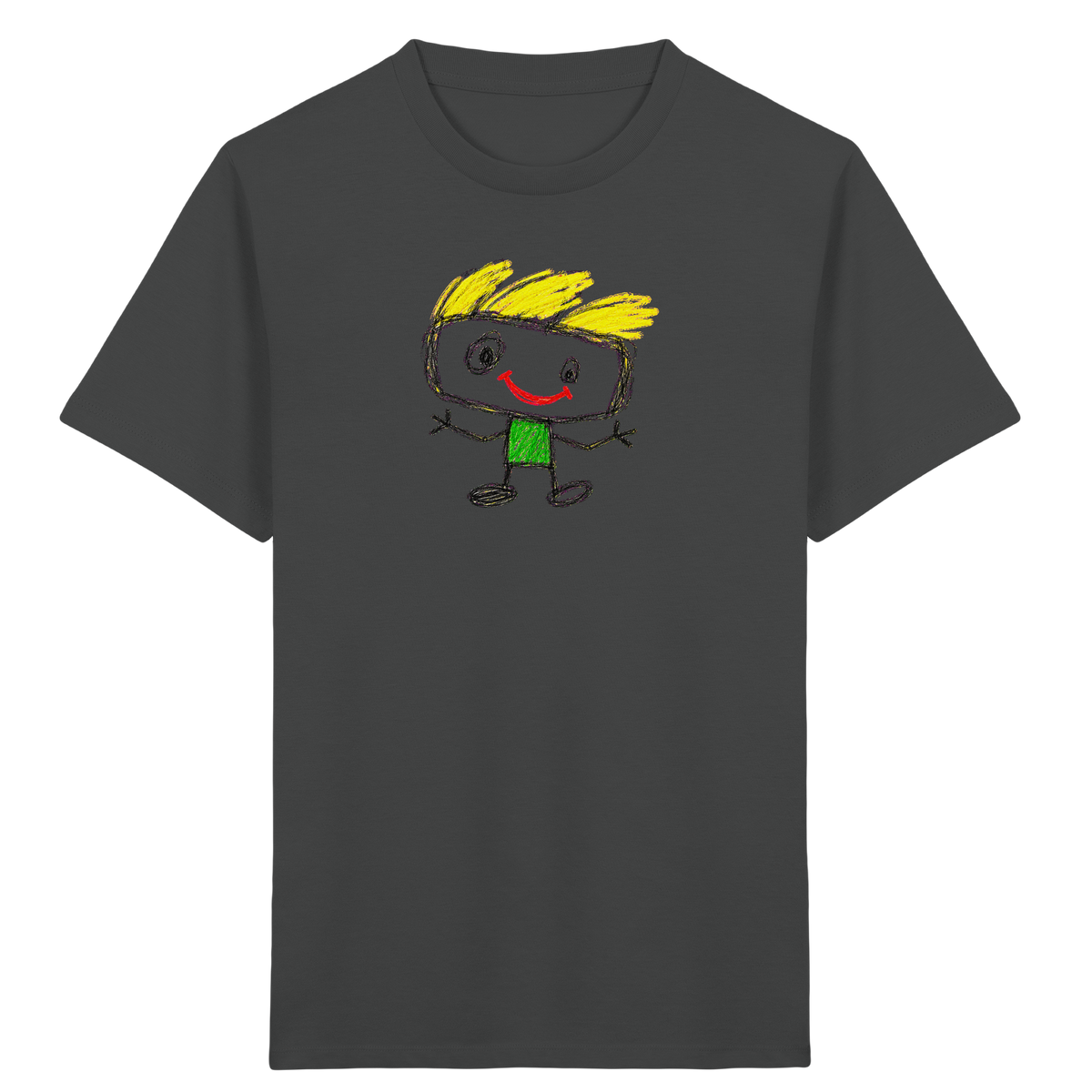 Kritzelkopf mit Windhaar - Kinder Bio T-Shirt