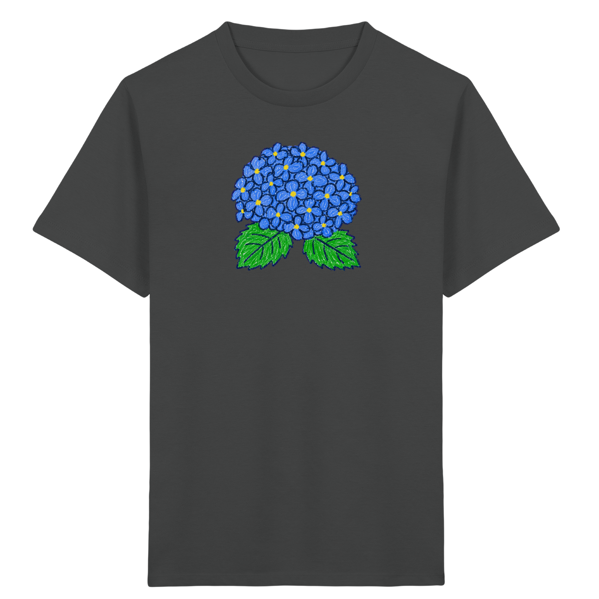 Kritzel Hortensie Kinder Shirt - Kinder Bio T-Shirt