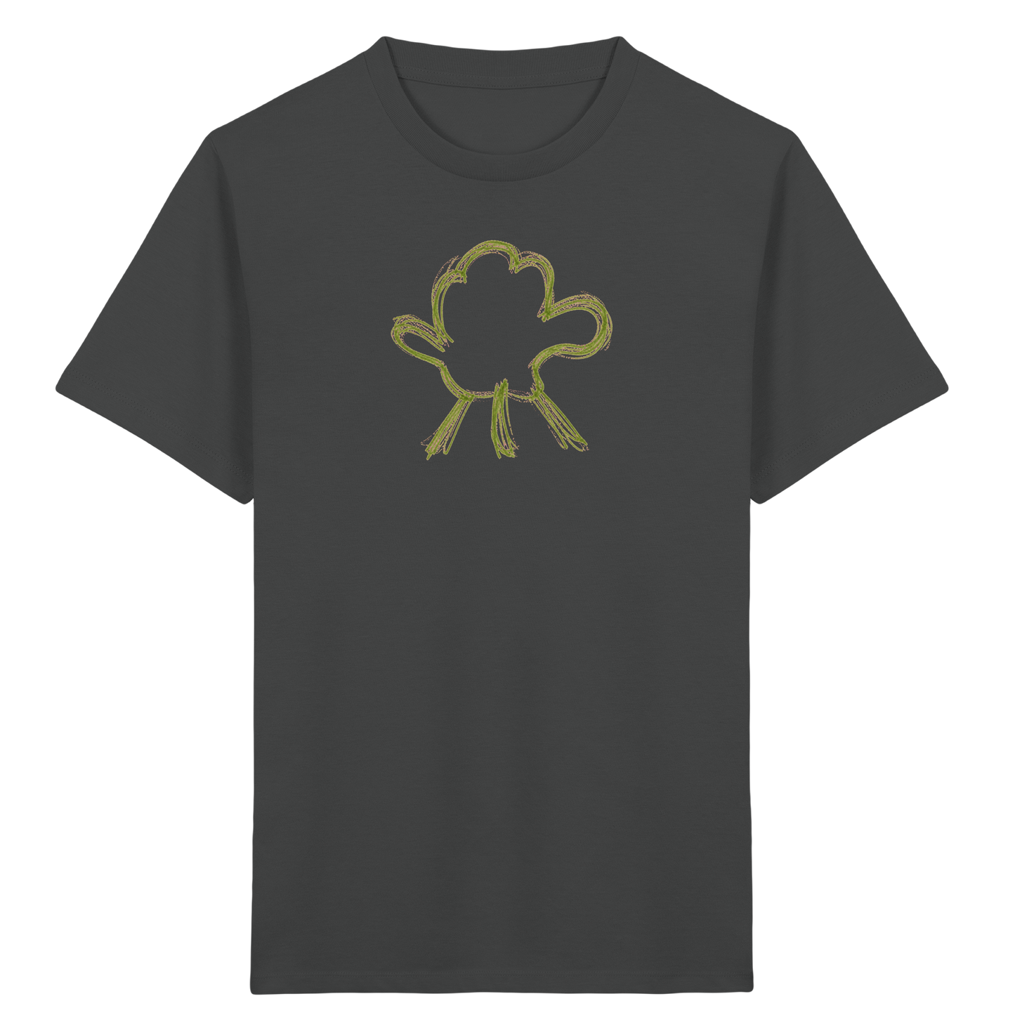Olivgrüne Wolkenfigur Kinder Shirt - Kinder Bio T-Shirt