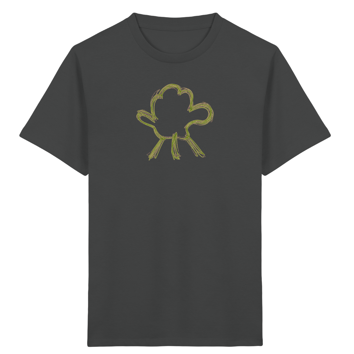 Olivgrüne Wolkenfigur Kinder Shirt - Kinder Bio T-Shirt