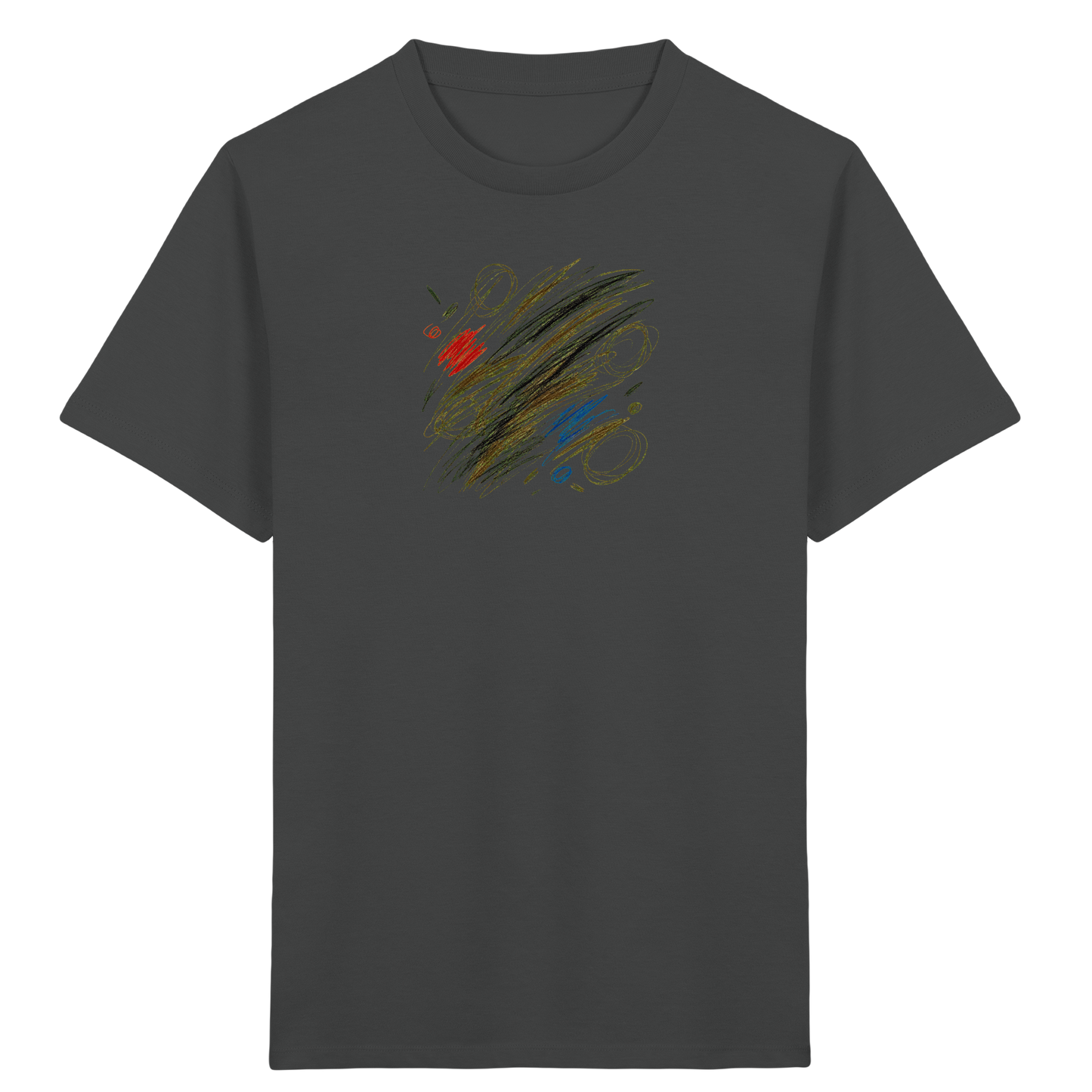 Künstlerisches T-Shirt mit Kritzelgrafik Design - Kinder Bio T-Shirt