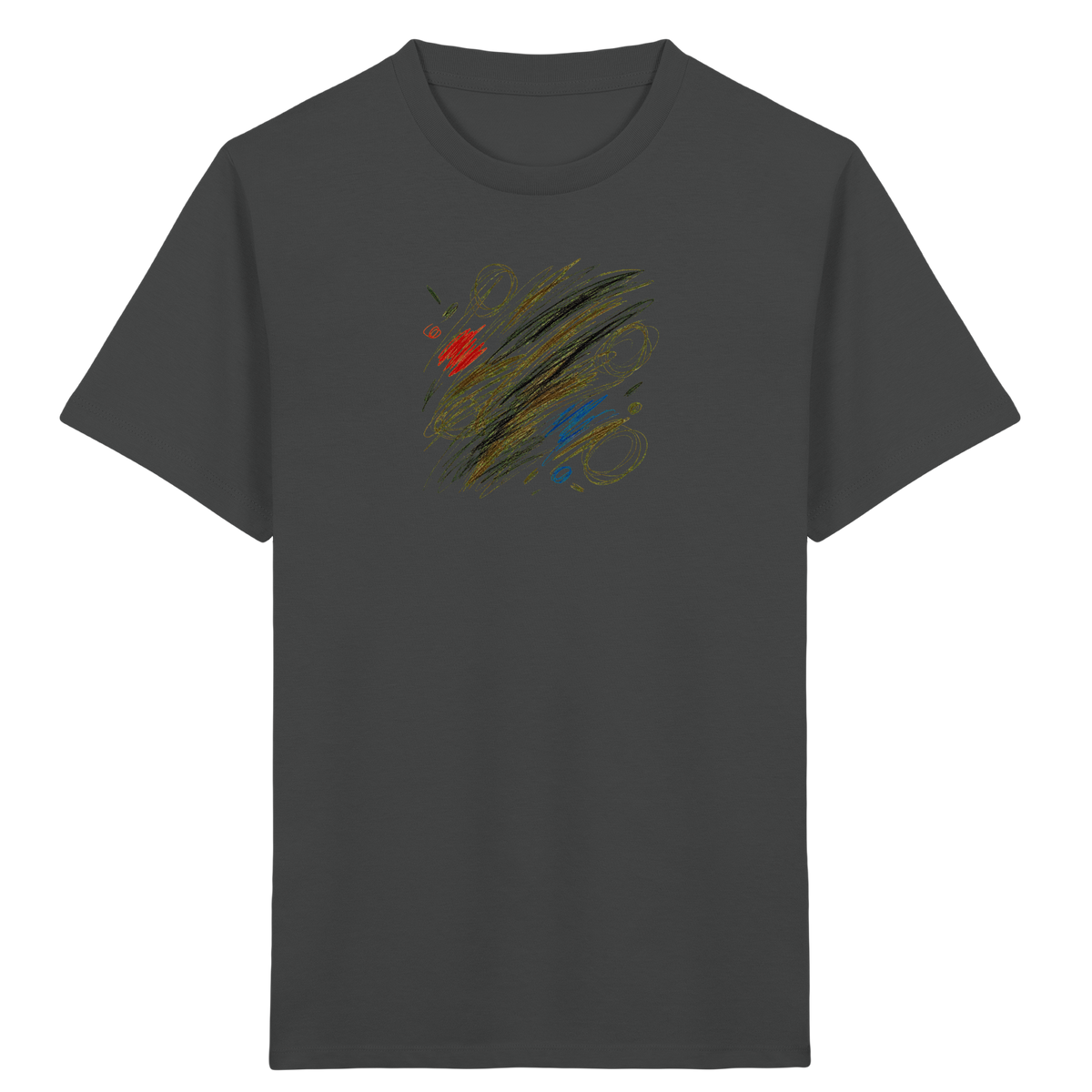 Künstlerisches T-Shirt mit Kritzelgrafik Design - Kinder Bio T-Shirt