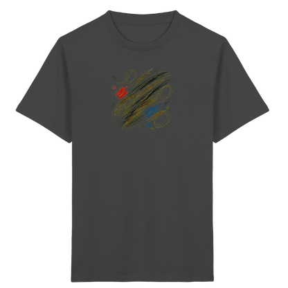 Künstlerisches T-Shirt mit Kritzelgrafik Design - Kinder Bio T-Shirt