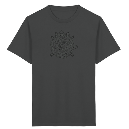Schwein von oben Kritzelmotiv - Kinder Bio T-Shirt