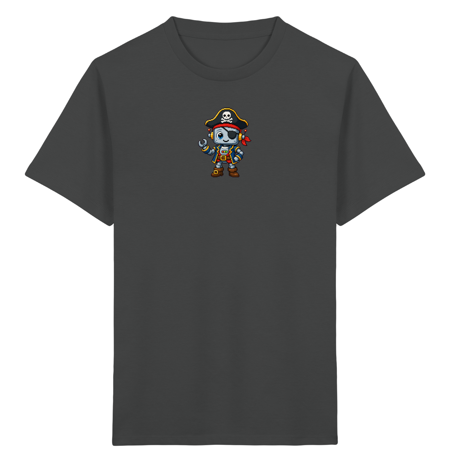 Roboter Pirat: Pixel-Art Kinder T-Shirt - Kinder T-Shirt