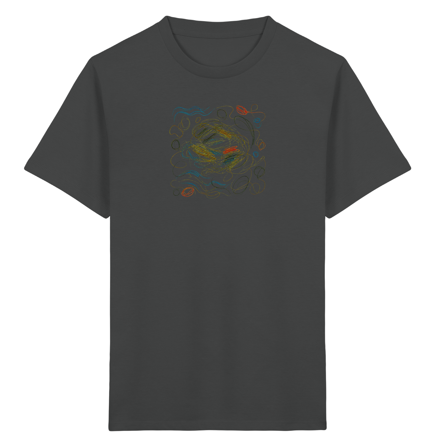 Kreatives Wachsmal-T-Shirt mit abstraktem Knäuel - Kinder Bio T-Shirt