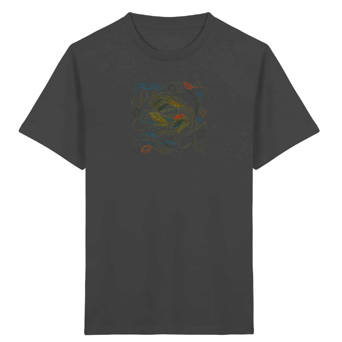 Kreatives Wachsmal-T-Shirt mit abstraktem Knäuel - Kinder Bio T-Shirt