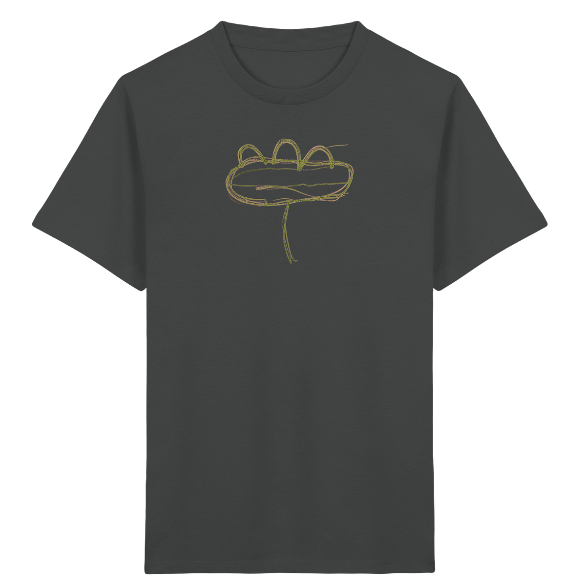 Moosgrüne Linieninsel Kinder T-Shirt - Kinder Bio T-Shirt