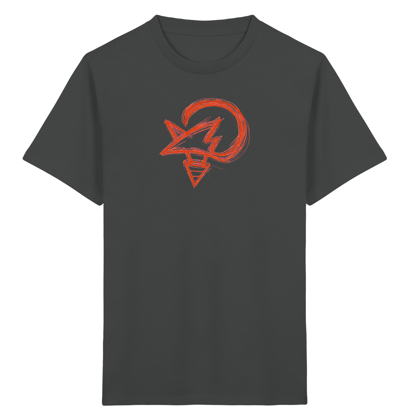 Orange Fuchsform mit Schultüte - Kinder Bio T-Shirt