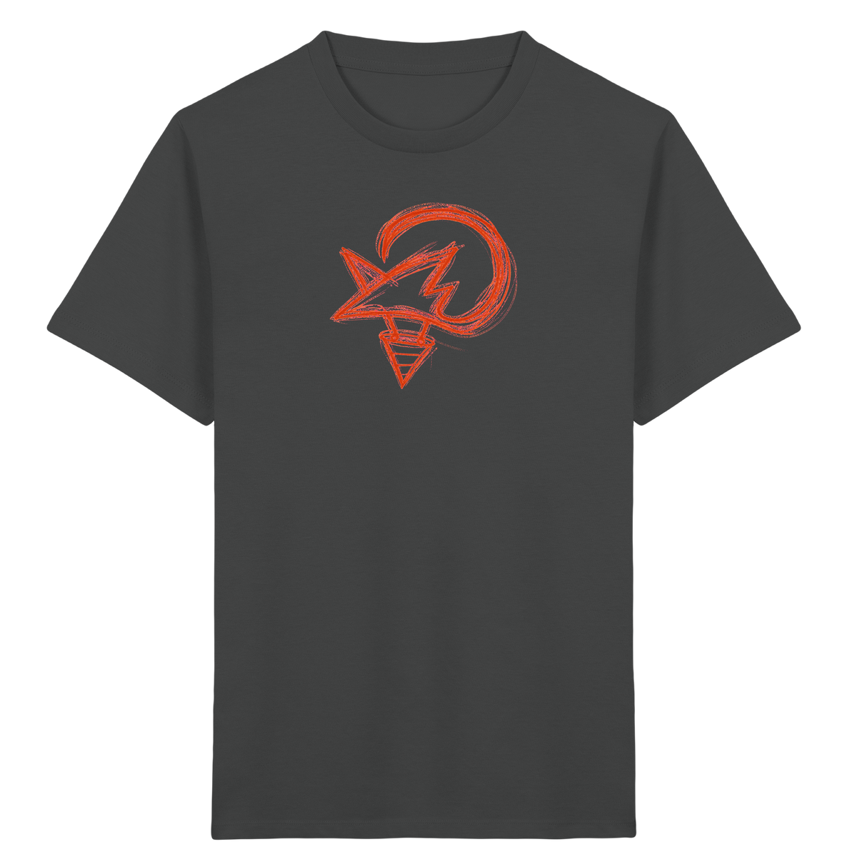 Orange Fuchsform mit Schultüte - Kinder Bio T-Shirt